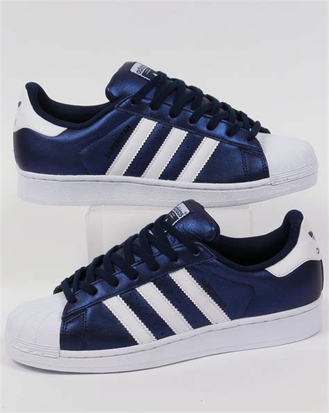 blue adidas superstar shoes